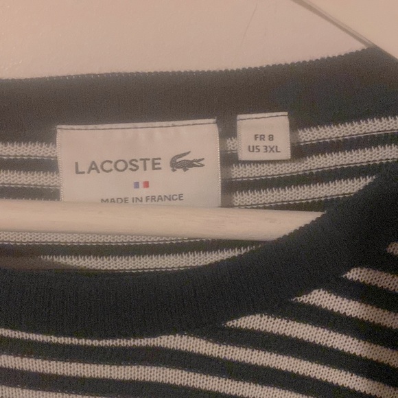 Lacoste navy and white sweater 100% cotton - Picture 3 of 5